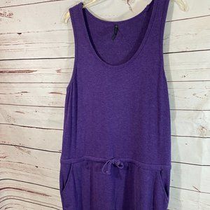 Giam Yoga Relaxed Fit Purple Drawstring Sleeveless Dress NWOT Women's Size XL